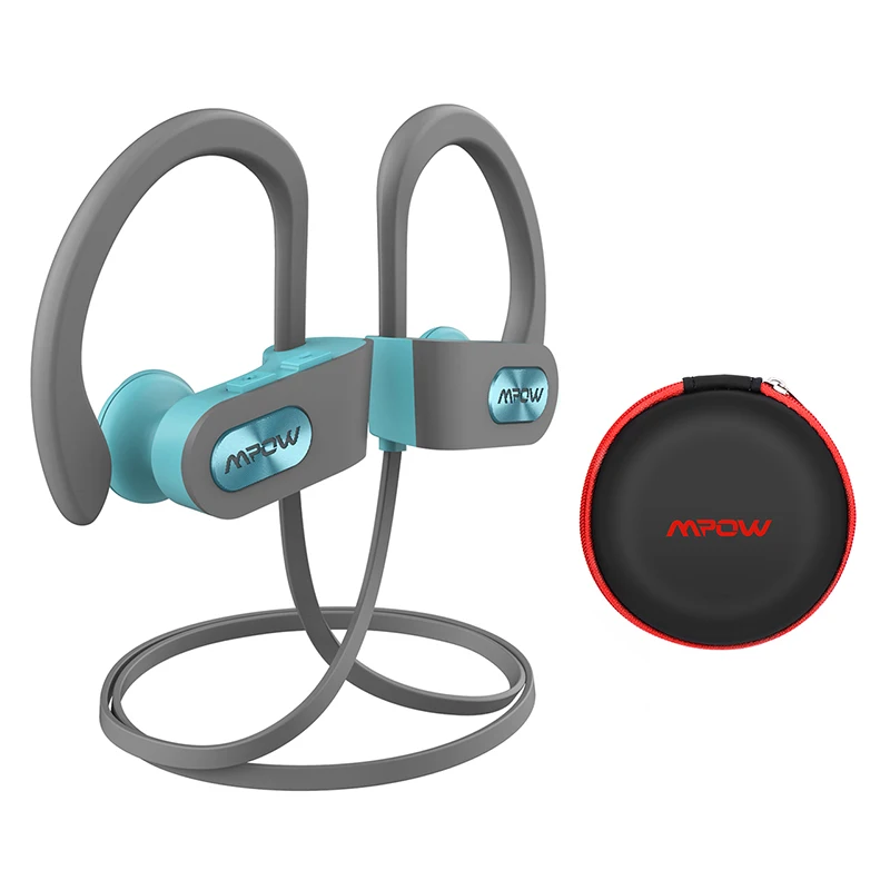Tiffany and Gray Mpow пламя Bluetooth наушники IPX7 водонепроницаемый беспроводной гарнитура Handsfee спортивные наушники с микрофоном и 7 ч Время воспроизведения для телефона - Цвет: Tiffany and Gray