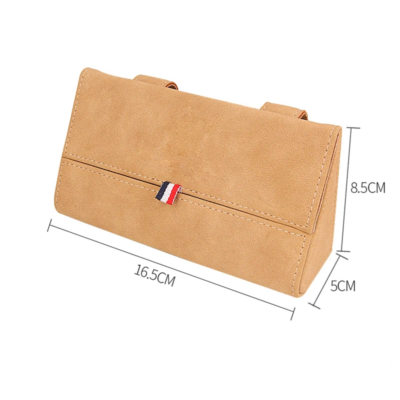 

2020 New Car Sunglass Holder Sun Visor Car Sunglasses Case Organizer Glasses Storage Box Turn Fur Leather 3 Colors Universal