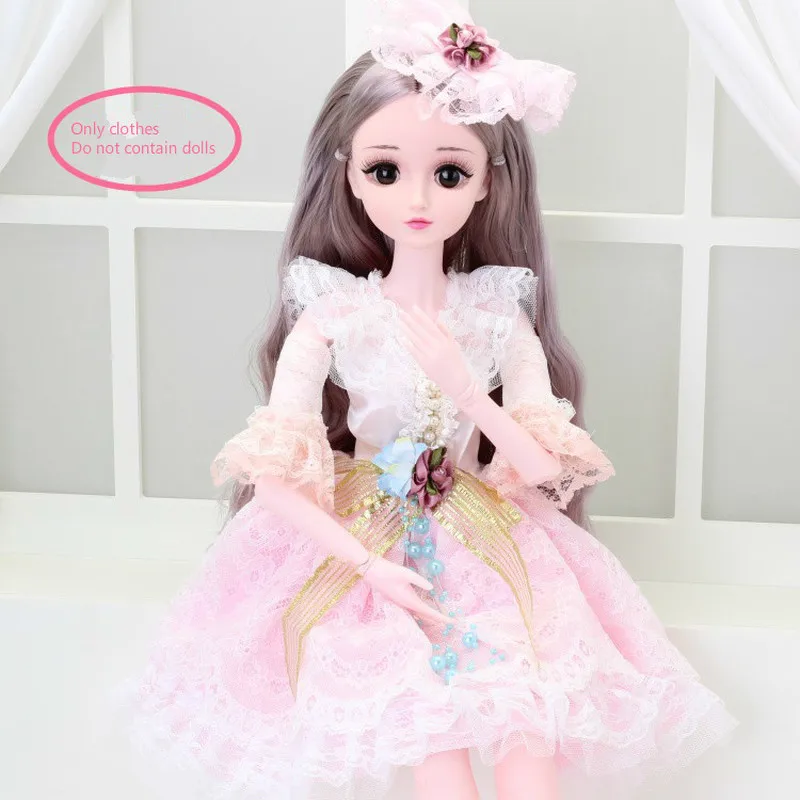 Красивая одежда для шарнирной куклы ручной работы 60 см платье свадебное 1/3