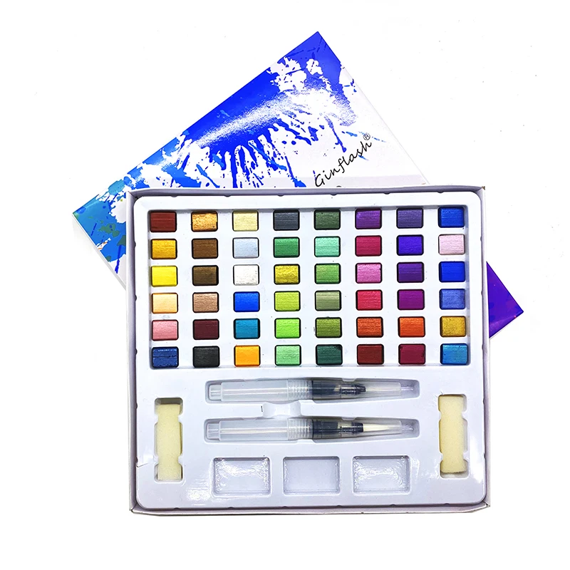 Набор для рисования акварелью гуашью набор с блеском 48 цветов 4 г на тюбик