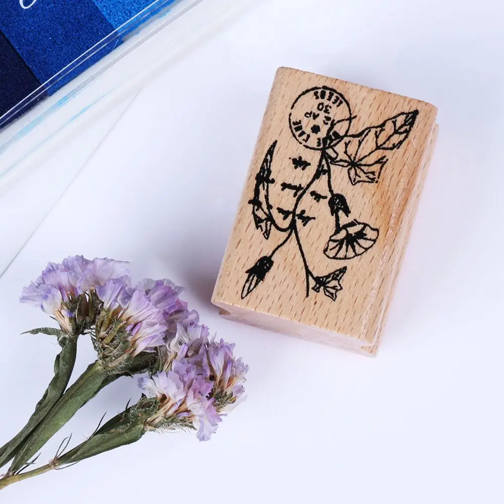 1PC Vintage Wooden Grass Plants Stamps Rubber For Letters Diary Craft Scrapbooking | Дом и сад