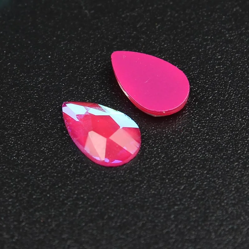 9.Rose Water Drop 30 шт/партия ромб 6x10 мм плоская задняя смола без горячей фиксации 10 мокко цвета ромб стразы с плоской обратной поверхностью 3D драгоценные камни для дизайна ногтей - Цвет: 9.Rose Water Drop