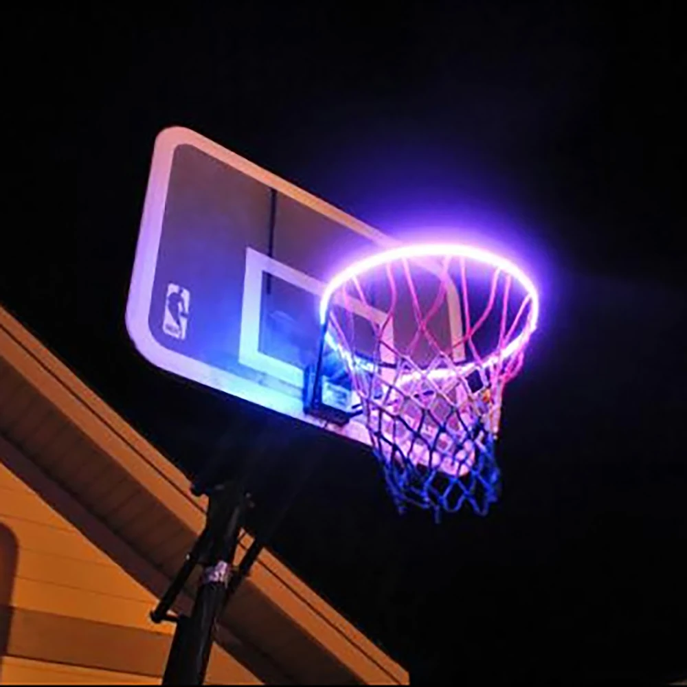 

LED Basket Hoop Solar Light Playing At Night Lit Basketball Rim Attachment Helps You Shoot Hoops At Night LED Strip Lamp 2020