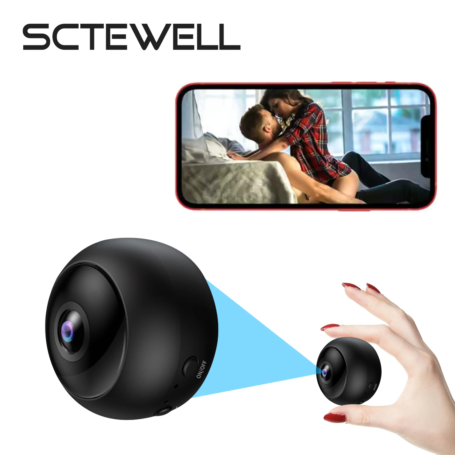 Портативная беспроводная Wi-Fi мини HD 1080P рыбий глаз 170 широкоугольная видеокамера