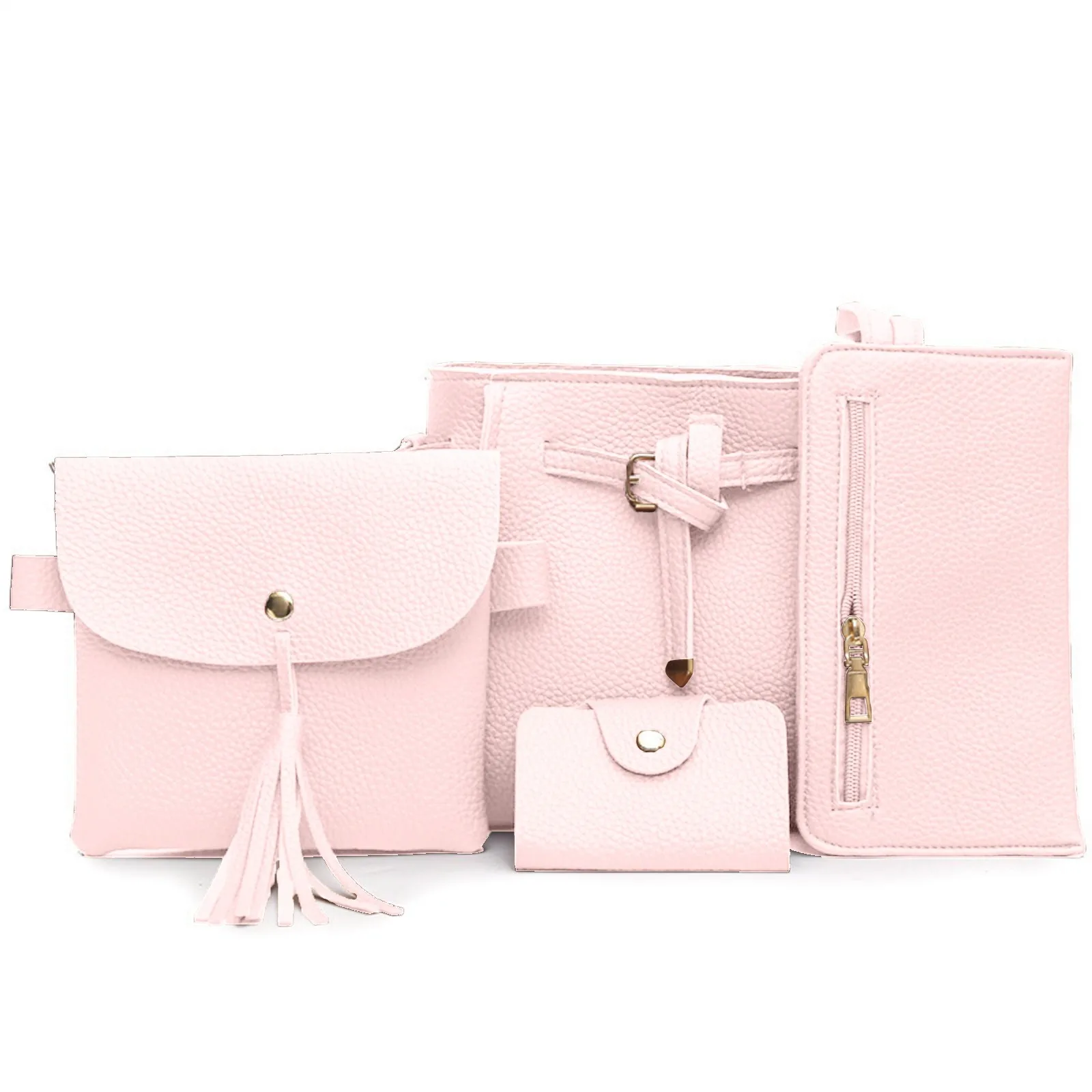 

High Quality Ladies Handbags Female Leather Shoulder Messenger Bags Tote Bag Bolsa 2021 New 4pcs/Set Women Composite Bags