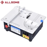 allsome 96w mini table saws electric bench saw diy model household cutting machine with 63mm blade wood cutter