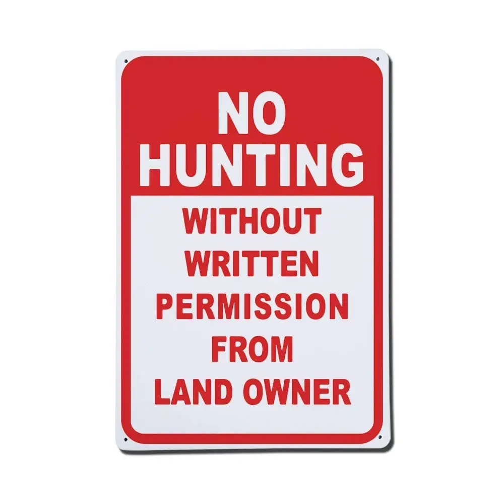 

Isaric Tin Sign Metal Sign - NO Hunting - 8 x 12 Inches