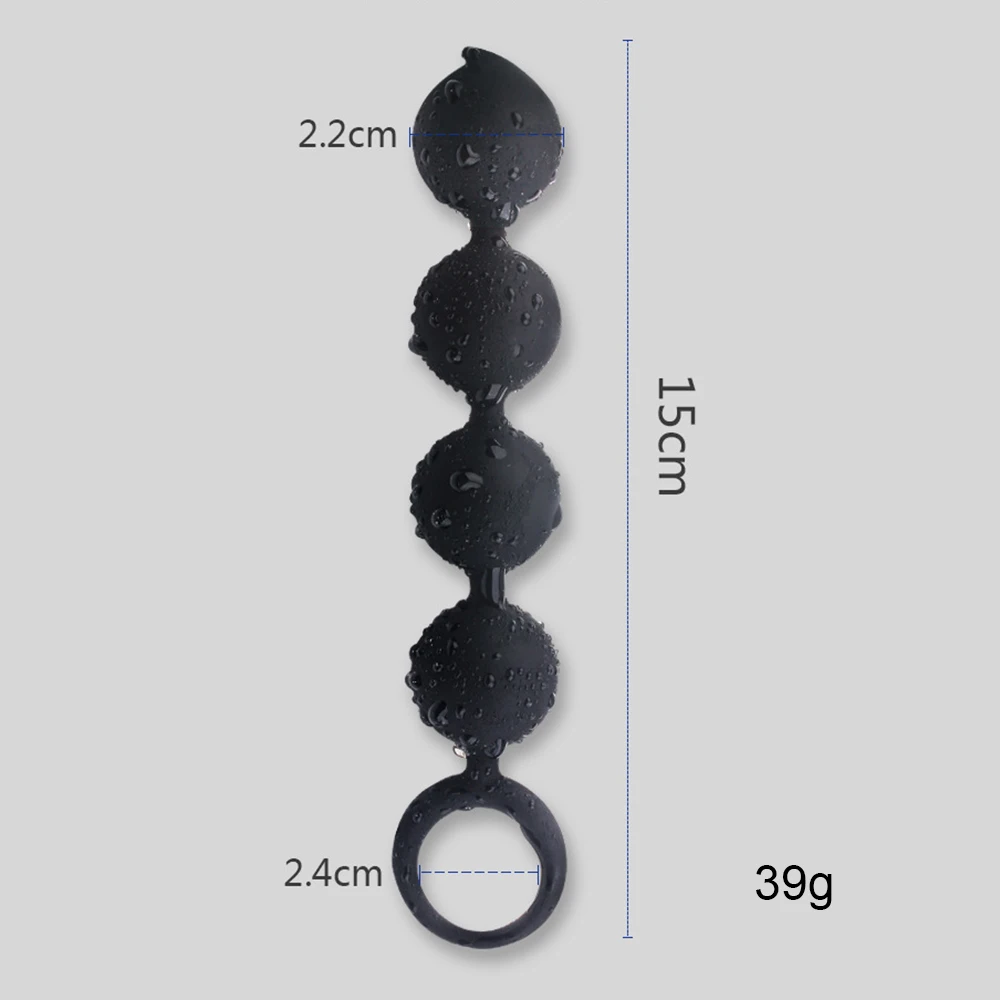 Silicone Butt Plug Anal Beads 4 Balls with Pull Ring Prostate Massage r Sex Toys for Woman Men Gay | Красота и здоровье