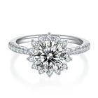 BOEYCJR 925 серебро 11.523ct F цветной Муассанит VVS1 элегантное обручальное кольцо для женщин подарок