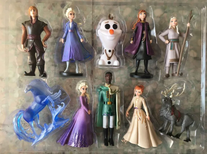 Новинка; 1 комплект детский disney «Холодное сердце» 2 Снежная Королева Эльза и Анна из ПВХ, движущаяся фигурка, Олаф Кристоф Свен аниме куклы дети игрушка Детский подарок