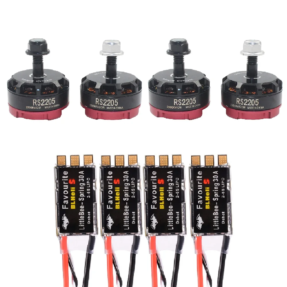 

RS2205 2300KV 2205 CW/CCW Brushless Motor and FVT Littlebee 30A BLHeli-s SPRING ESC for FPV Racing Quad Motor Multicopter