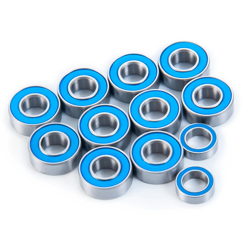 

YEAHRUN 12Pcs Wheel Hub Axle Sealed Bearing Kit for Tamiya Blackfoot 1/10 RC Crawler Car Upgrade Parts Accessories