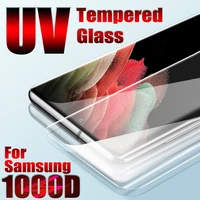uv liquid glue tempered glass for samsung galaxy s22 s21 ultra s20 fe screen protector s10 plus 5g note 20 10 lite hydrogel film
