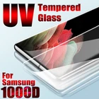 УФ-пленка из закаленного стекла с жидким клеем для Samsung Galaxy S22 S21 Ultra S20 FE, Защитная пленка для экрана S10 Plus 5G Note 20 10 Lite, Гидрогелевая пленка