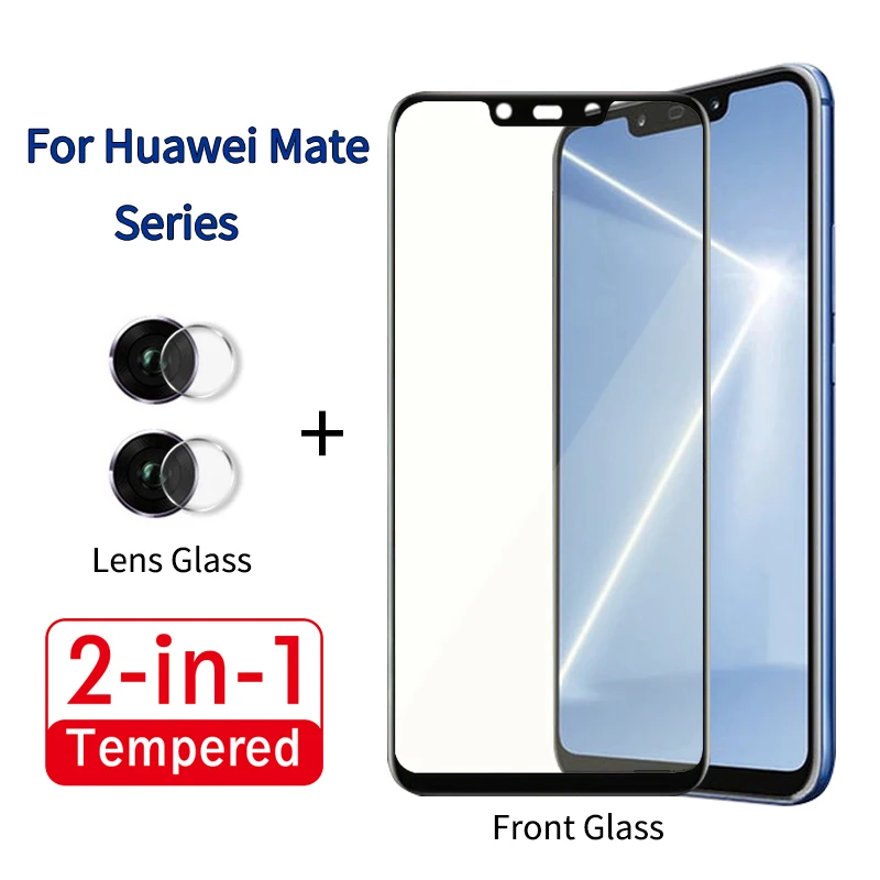 2 в 1 закаленное стекло для объектива камеры Huawei Honor Mate 10 20 Lite Pro 10Lite Lite|Защитные
