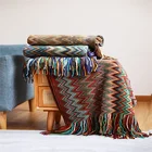 Вязаное одеяло Siesta с воздушным кондиционированием, мягкое дизайнерское декоративное покрывало для кровати, дивана, одеяло, домашний текстиль