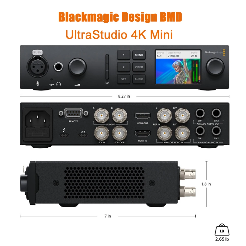 Blackmagic Design BMD UltraStudio 4K мини коробка для захвата выходного сигнала профессиональный