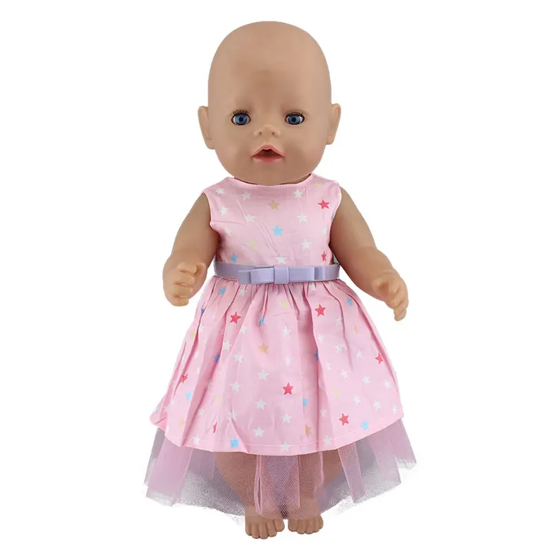 Модное новое платье для 43 см Zapf Baby Doll 17 дюймов для новорожденных куклы Одежда и аксессуары
