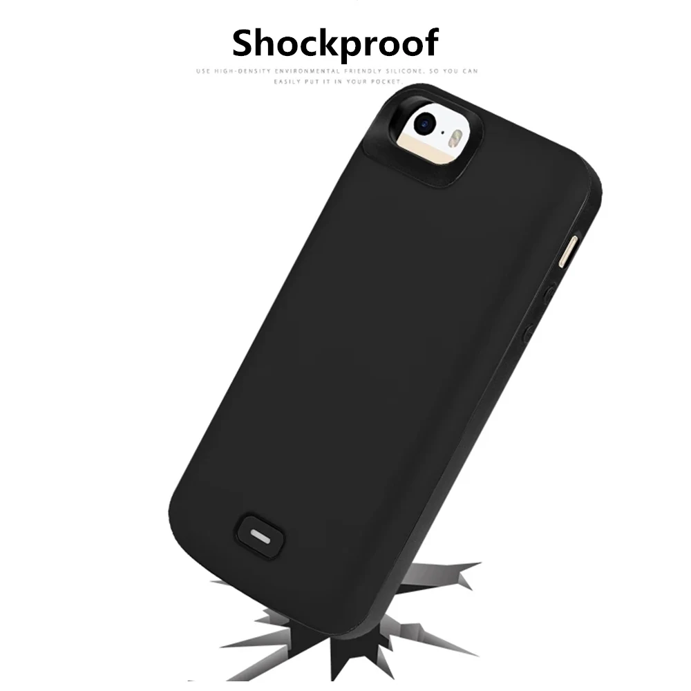 Тонкие Чехлы для зарядки аккумуляторов ZKFYS 4000 мАч iPhone 5 5S SE 2018 чехол аккумулятора