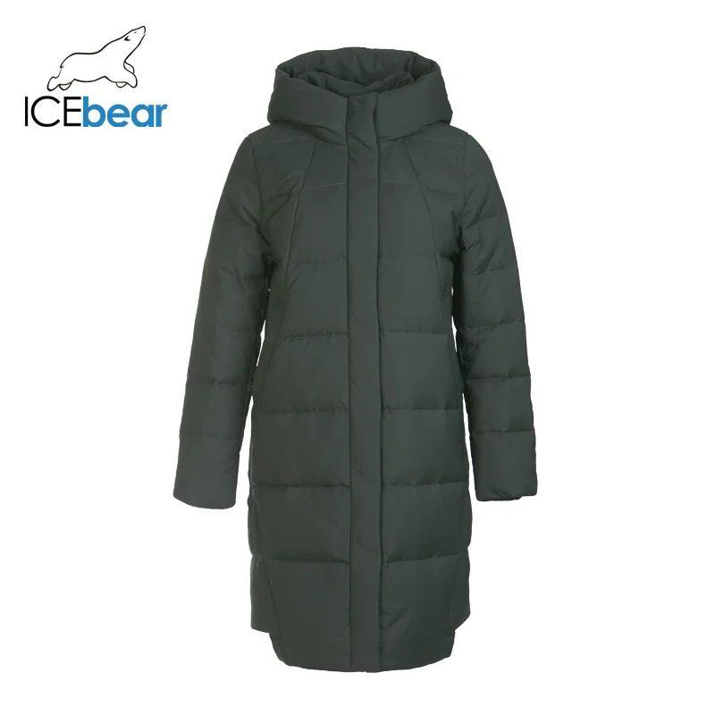 ICEbear 2019 новый зимний длинный женский пуховик модная теплая Женская куртка с