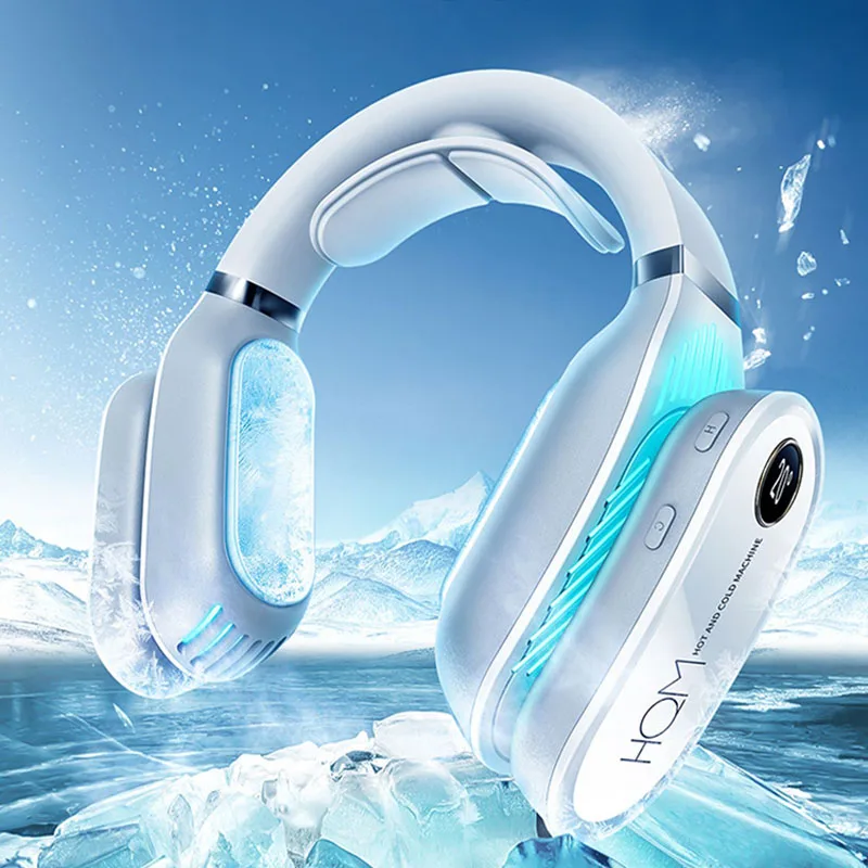 Offerte Condizionatore D'aria Portatile Indossabile 2 In 1 Collo Appeso Più Caldo Scaldino USB Ricaricabile Ventilatore Senza Lama Personale Per Ufficio Viaggi