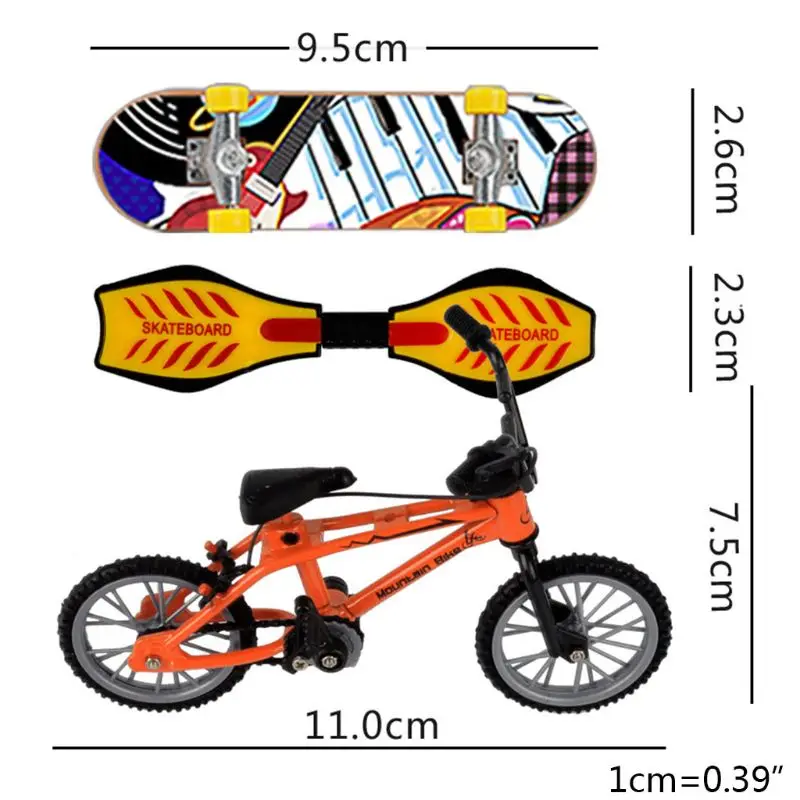 Mini Finger Bicycle Sport Set Bike Fingerboard DIY Creative Game Skateboard Toys | Игрушки и хобби