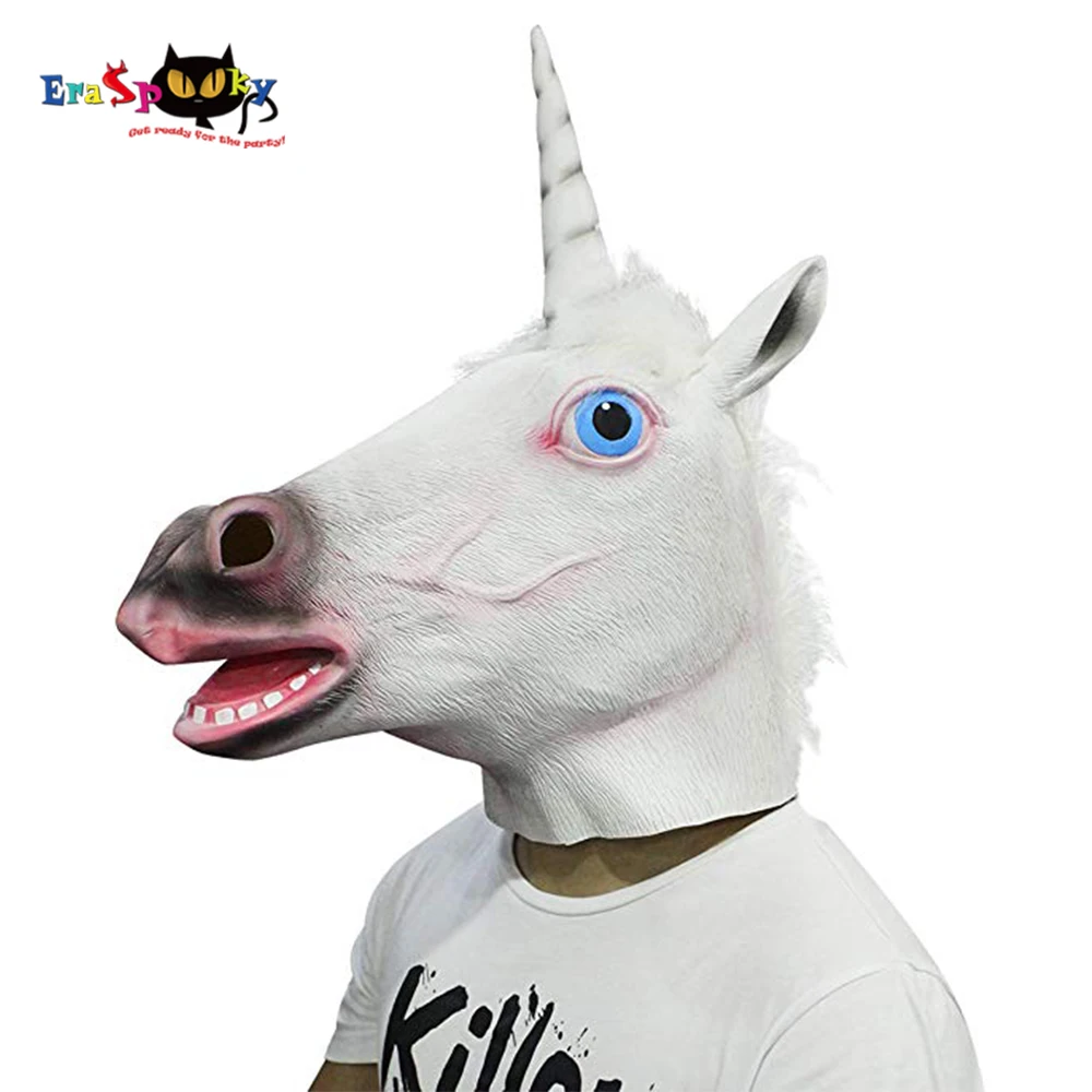 Смешная латексная маска с единорогом лошадью стилус реквизит для вечевечерние