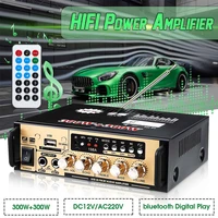 bt 198a 300w300w power car amplifier hifi digital audio bluetooth amp fm radio for carhometheater