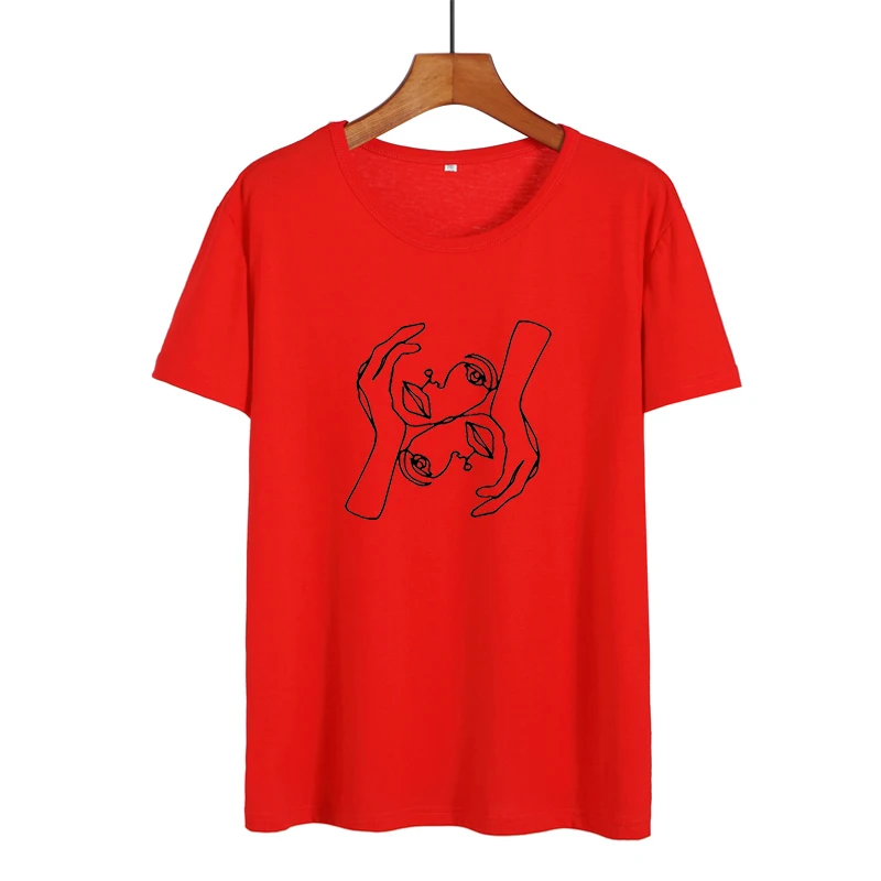 Tumblr футболка мода харадзюку Искусство Графический футболки для женщин одна