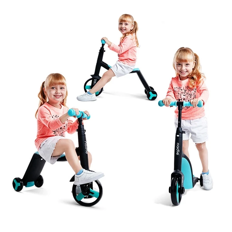 Children's Transformer Scooter Toddler Tricycle Ride on Bike Balance Outdoor Toys 3 in 1 Bicycle Multifunctional Skate Walker