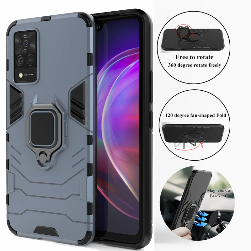 

For Vivo V21 5G Case For Vivo V21 5G Cover Cases Shockproof Silicon Armor PC Silicone TPU Protective Phone Cover For Vivo V21 5G