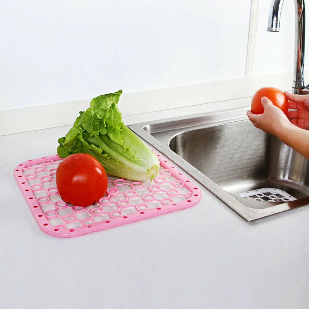 2# Set De Table Plastique Rectangle Platzsets Plastic Kitchen Sink Protector Draining Mat Deluxe Anti-slip | Обустройство дома