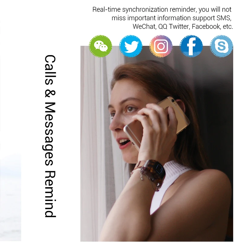 

smart watch women waterproof IP67 heart rate sleep monitor call remind alarm clock smartwatch for apple samsung xiaomi huawei