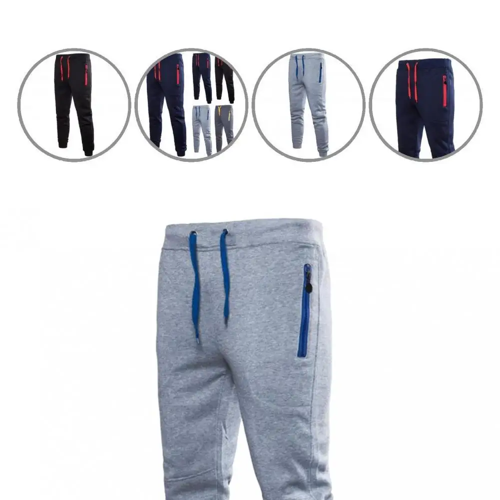 

Drawstring Fabulous Drawstring Straight Men Pants Ankle Banded Men Pants Pockets for Sports