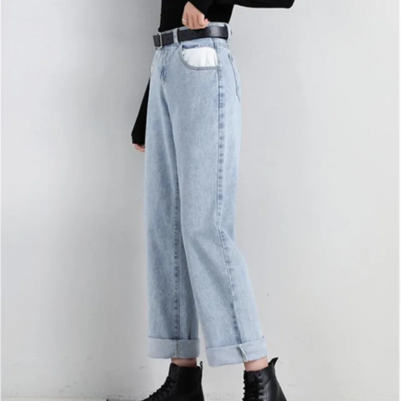 

NEW Woman Jeans High Waist Clothes Wide Leg Denim Clothing Blue Streetwear Vintage Quality Fall Fashion Harajuku Straight Pants