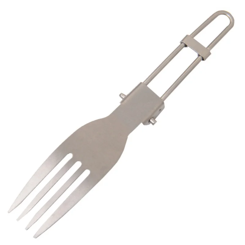 

Camping Backpacking Cutlery Titanium Fork Spoon Outdoor Foldable EDC Spork Picnic Mini Portable Cooking Supplies