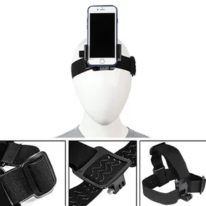 head band phone holder head mounted headband mount strap adjustable belt cellphone selfie mount clip for 4 5 7 inches smartphone free global shipping