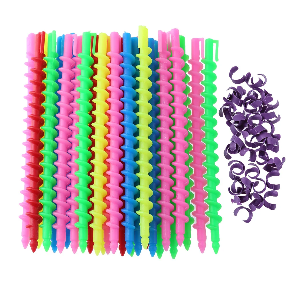 30pcs 175 X 6mm 18/35 шт. Пластик Длинная спиральная волос Пермь стержней парикмахерские бигуди DIY парикмахерские ножницы для укладки волос Ролики Инструмент для салона - Цвет: 30pcs 175 X 6mm