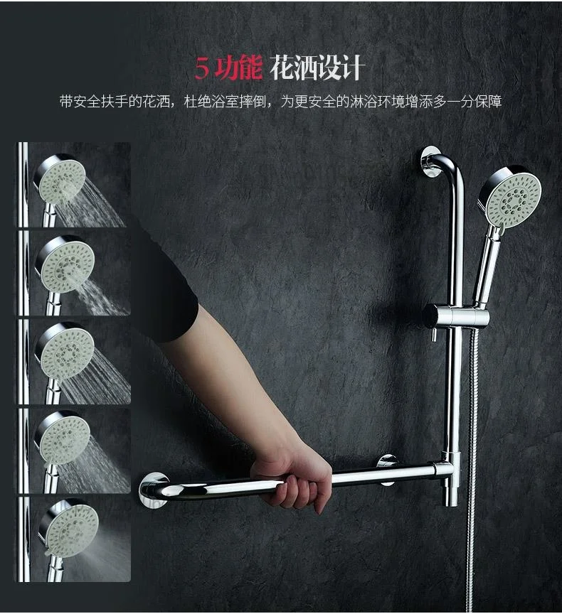 

Dilang All Copper Bathroom Safety Armrest Elderly Toilet Safety Handle Toilet d Up Toilet Non Slip Handle