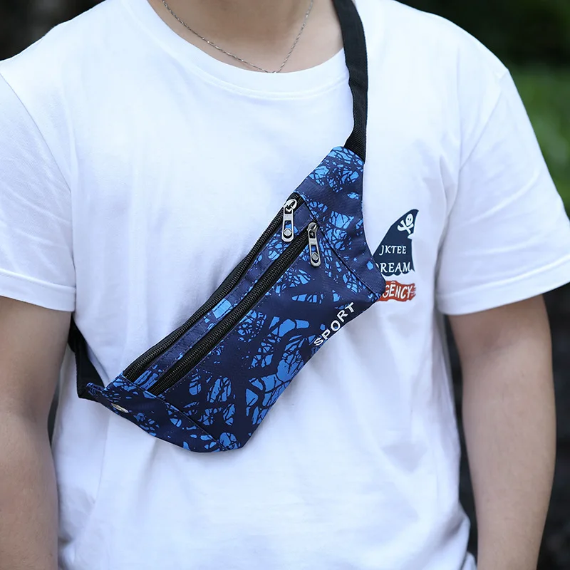 Унисекс печатная Водонепроницаемая поясная сумка для бега Спортивная мобильный