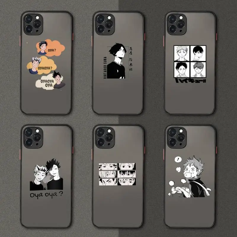 

Anime Oya Haikyuu Love Volleyball Phone Case matte transparent For iphone 7 8 11 12 plus mini x xs xr pro max cover