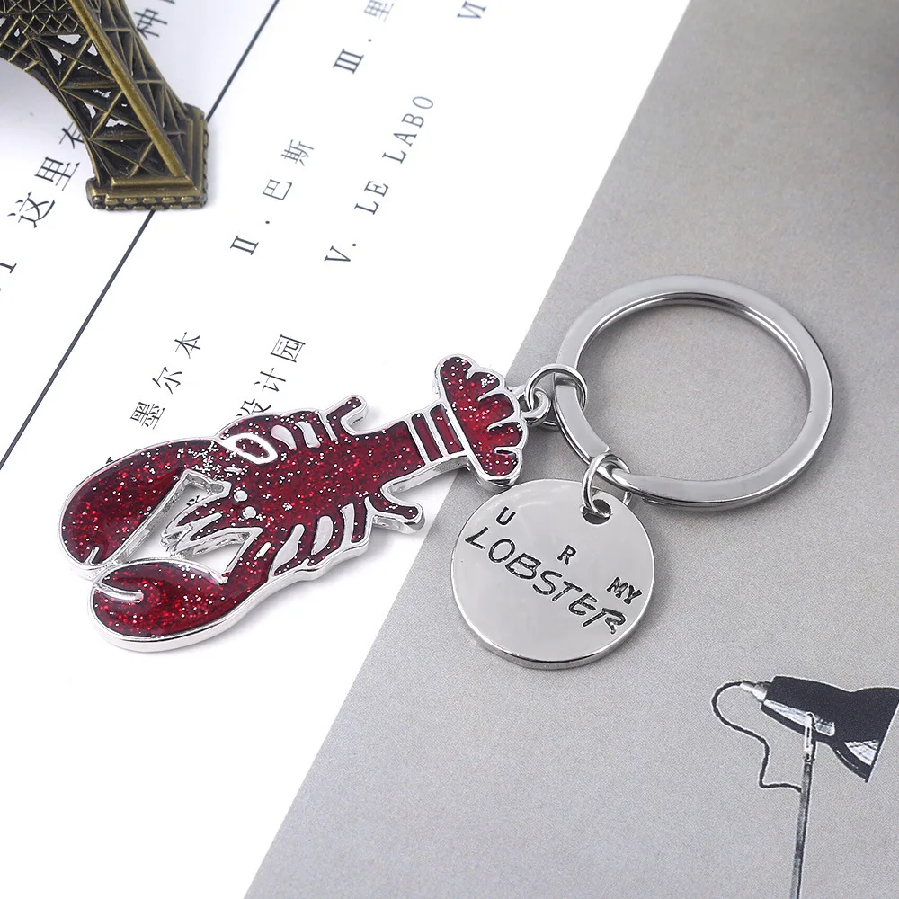 TV Show Friends Keychains You're My Lobster Letter Tag Mini Lobster Pendant Man Woman Jewelry Gift for a Lover images - 6