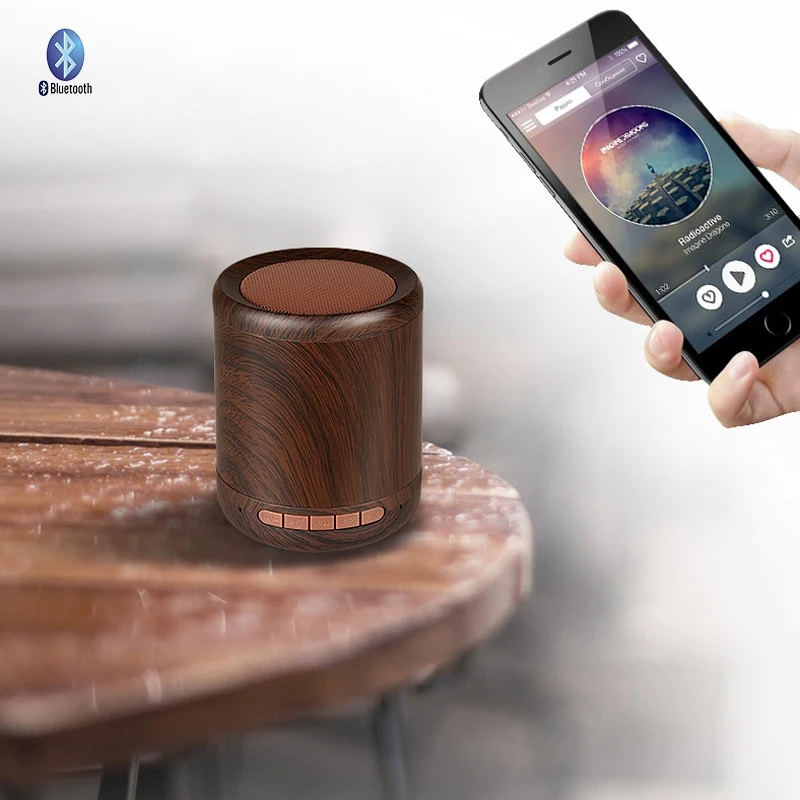 Деревянный Hi Fi динамик беспроводной Bluetooth портативный стерео громкий