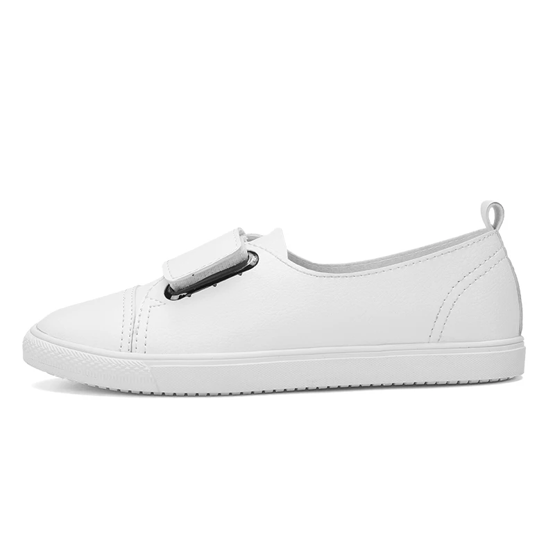 

New Fashion Leather Women's Flat Shoes Spring Casual Women's Sneakers Outdoor Walking Non-slip Women's Vulcanized Shoes 35-40
