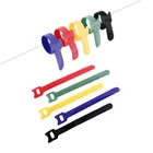 50 шт.лот цветной нейлоновый шнур, стяжка для шнура, липучка, липкая лента, сматыватель проводов, аккуратный органайзер, протектор шнура
