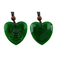 health care green bio glass quantum energy pendant charm health love shaped necklace