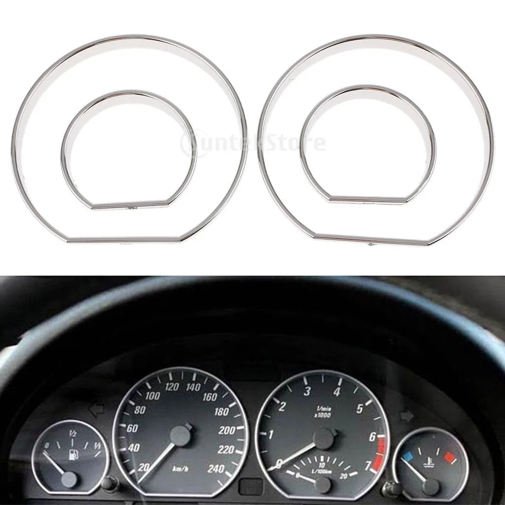 

Chrome Speedometer Gauge Dial Rings Bezel TRIM For BMW E46 M3 2000-2006
