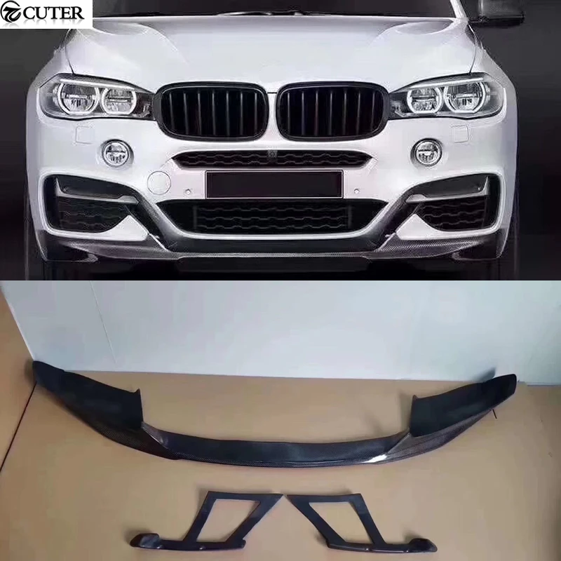 

F15 X5 распределитель губ переднего бампера из углеродного волокна для BMW F15 X5 2014-2015