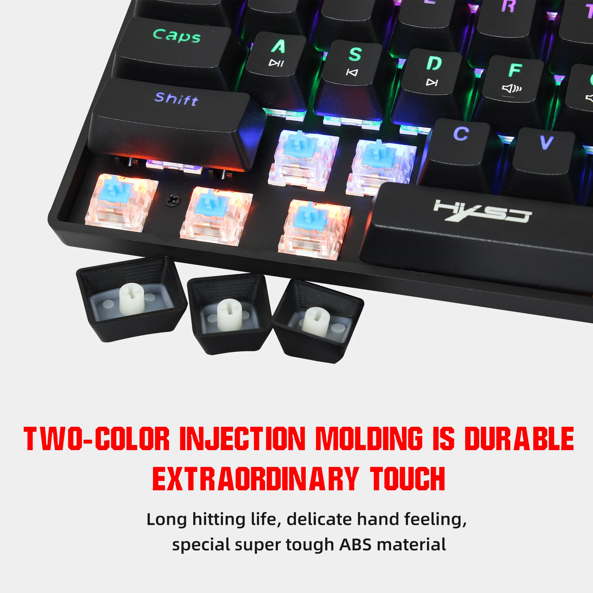 61 keys mini mechanical gaming keyboard colorful rgb backlit blue switch type c keyboard for pc desktop laptop gamer free global shipping