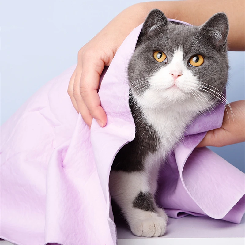 

Банное полотенце для домашних животных, большие впитывающие полотенца из чистого волокна, без ворса, быстросохнущее толстое банное полотен...